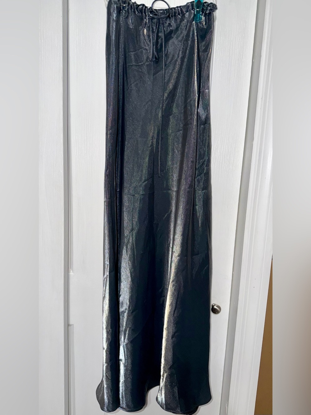 Vintage Jessica McClintock Black Metallic Maxi Skirt
